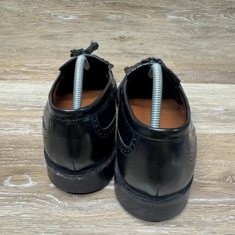 Bostonian Black Leather Wingtip Loafers Men's Size 10.5